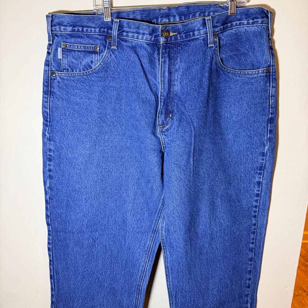 Carhartt Jeans Men's 40 Blue Relaxed Fit Straight Denim Pants 40x28-Measured EUC